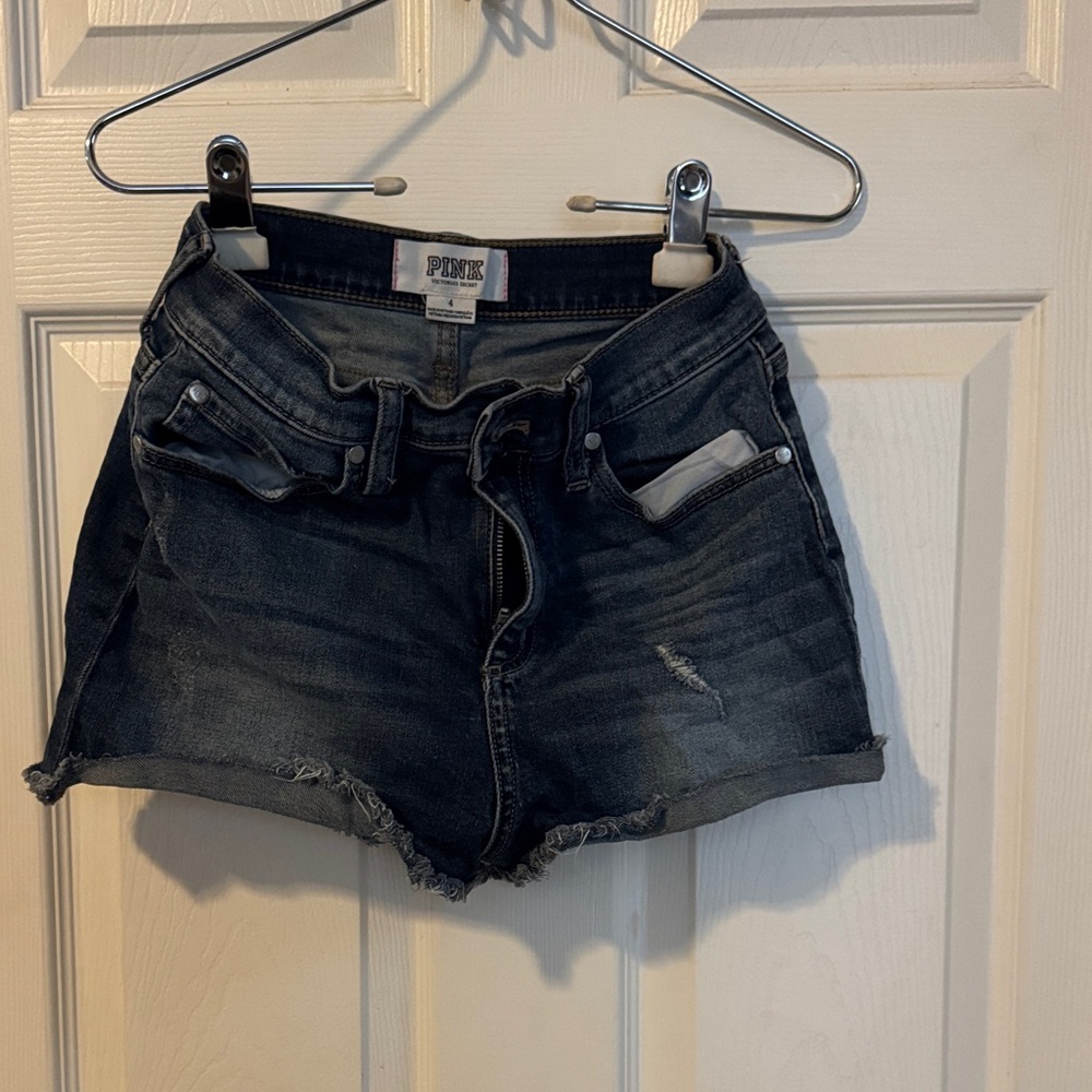 PINK Victoria's Secret Dark Wash Jean Shorts